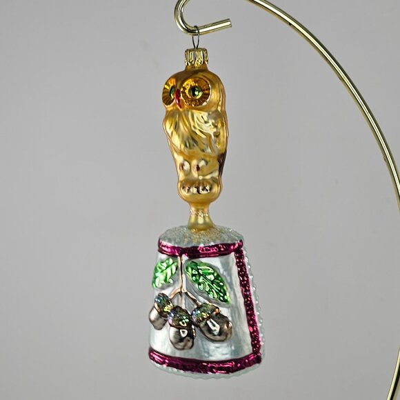 Christopher Radko Forest Bells 93-136-0 Vintage Ornament Owl Acorns - Picture 3 of 7